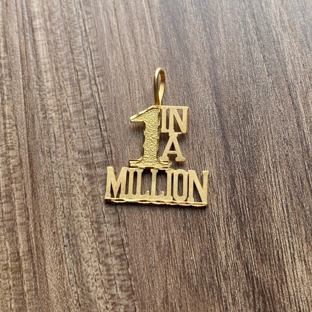 14K Gold “1 in a Million” Pendant